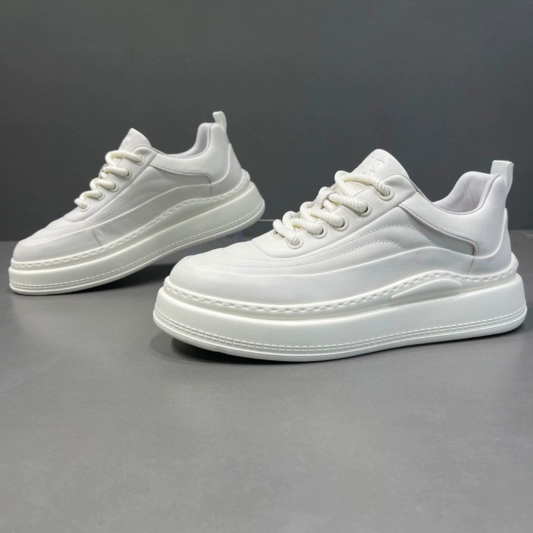 men's top layer cowhide sneakers