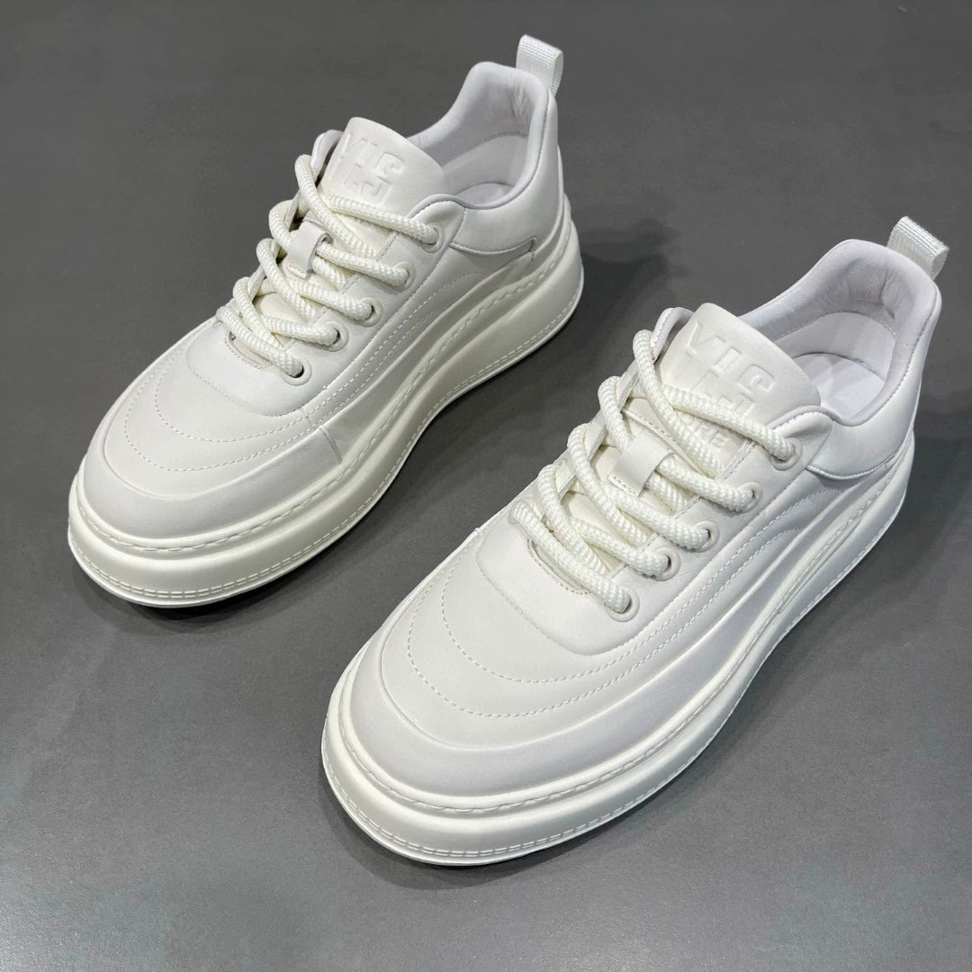 men's top layer cowhide sneakers